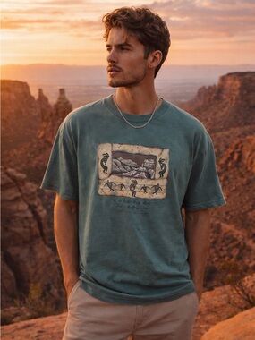 Prairie Mountain 100% Cotton Colorado National Monument Short Sleeve Tee Sz L